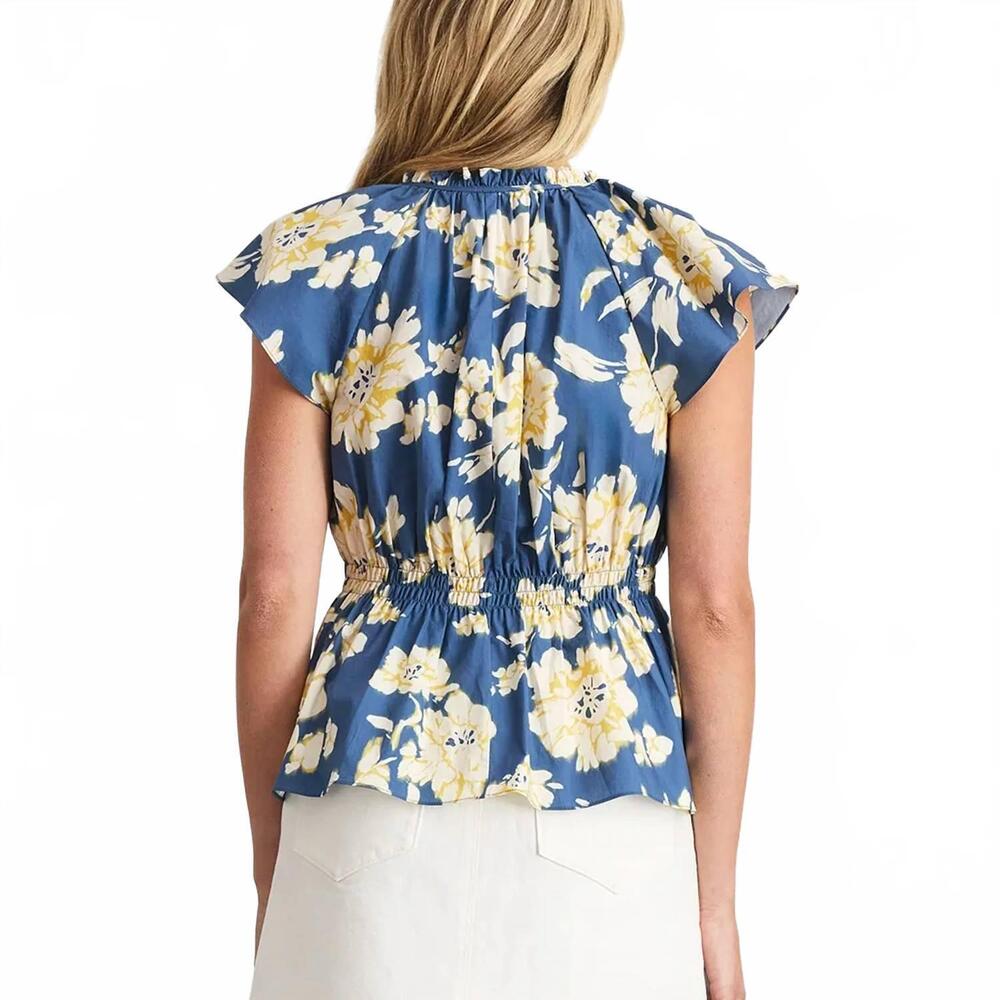 NEW TANYA TAYLOR ivana top in french blue - Picture 4 of 4